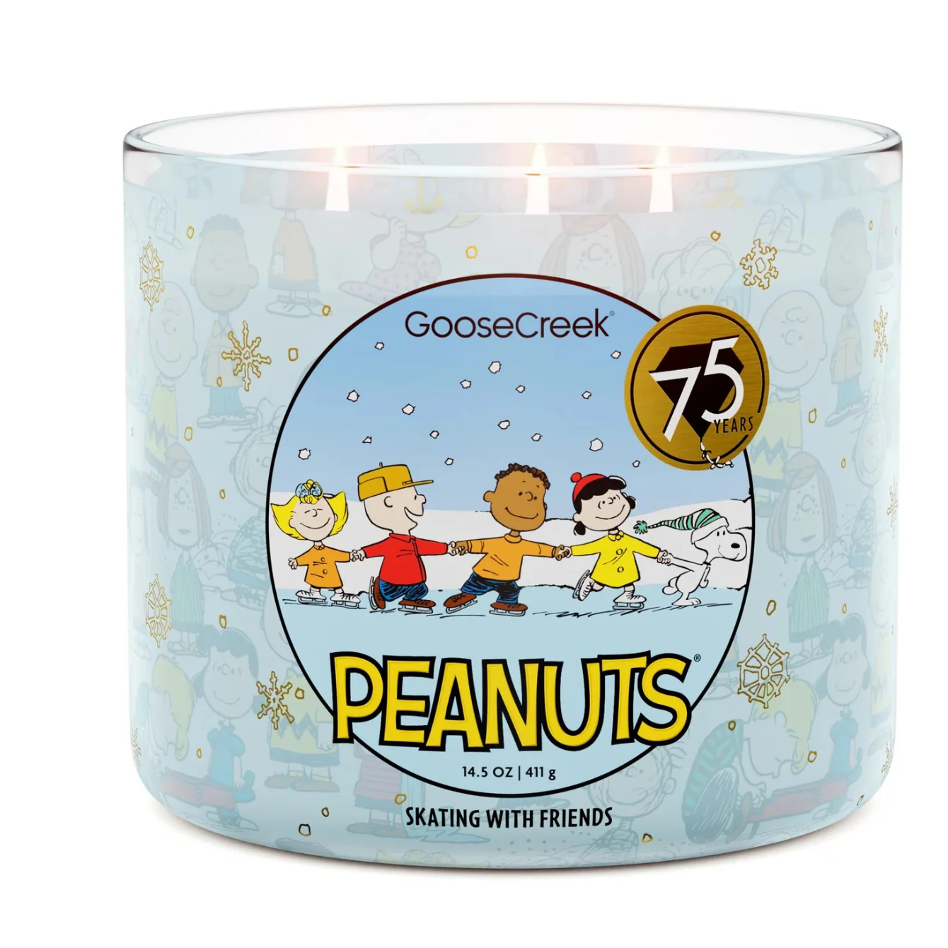 Skating With Friends 3-Wick Peanuts Candle