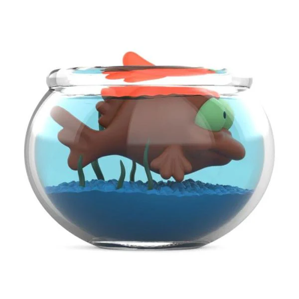The Simpsons Blinky in Fish Bowl 5.5-Inch Vinyl Art Figure - Image 3